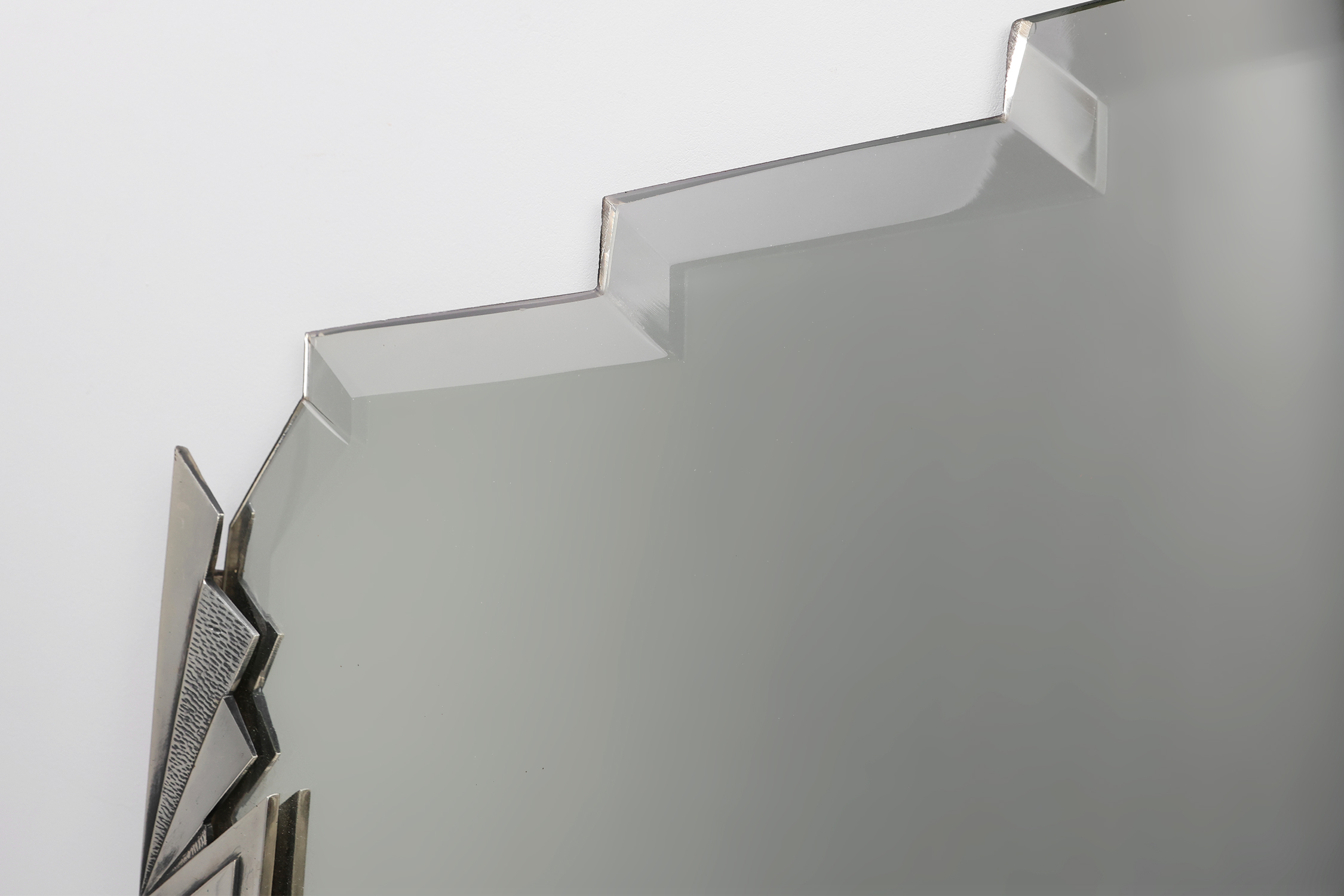 Art Deco Wall Mirror with Emiel Matthijssens Label, Belgium ca. 1920thumbnail